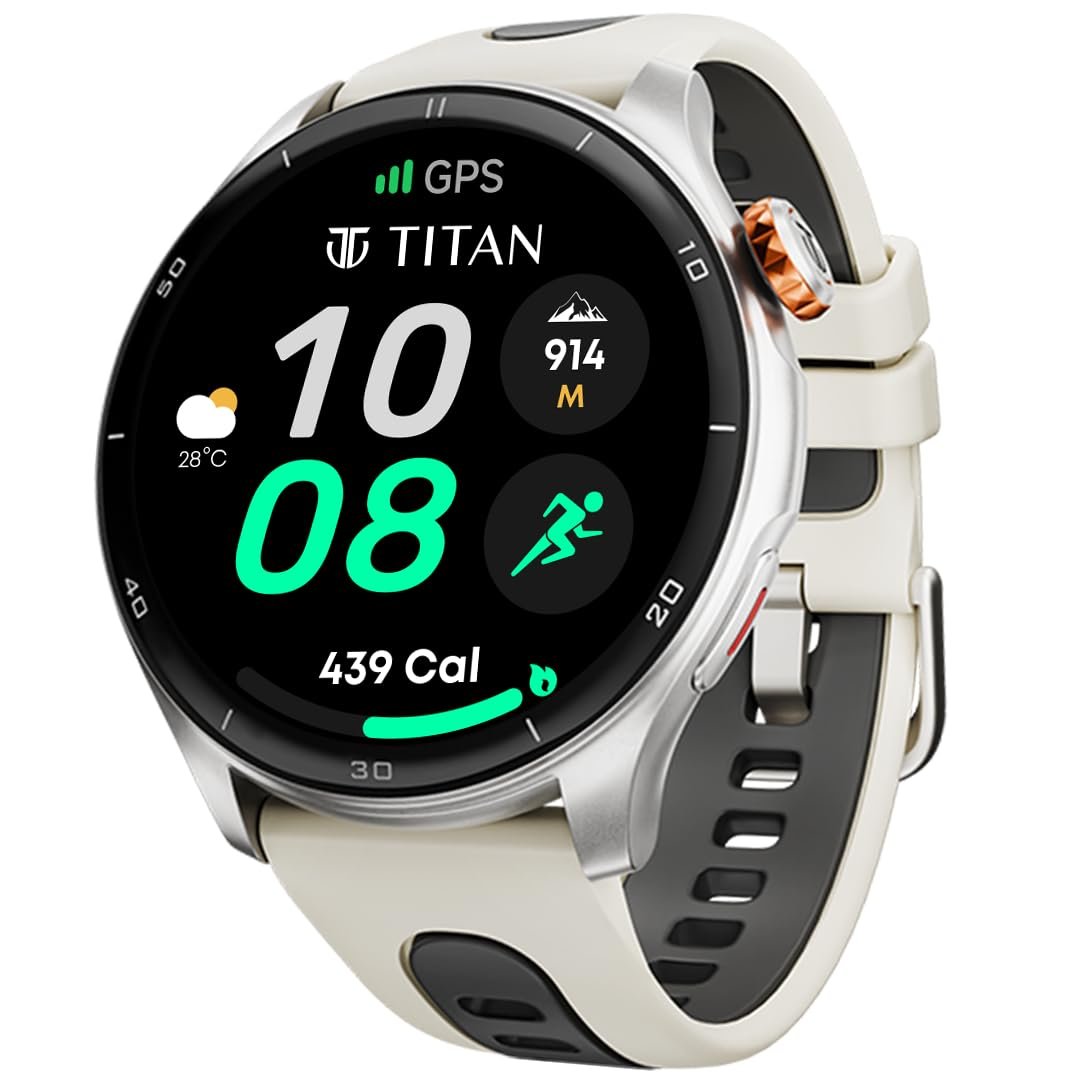 Titan Celestor 1.43" AMOLED Smart Watch with Built-in GPS, Advanced