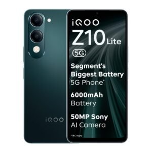 iQOO Z10 Lite 5G (Cyber Green, 6GB RAM, 128GB Storage) | 6000 mAh Battery
