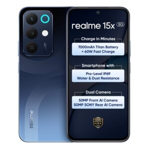 realme 15X 5G Smartphone 8+128GB Marine Blue, 6.8-inch Screen, 144Hz
